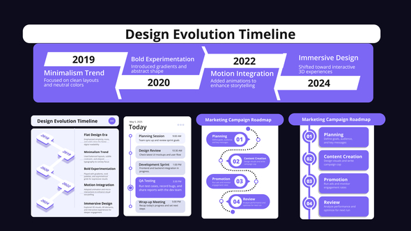 Timeline Infographic Logo Stings template preview