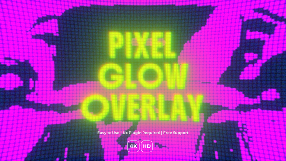Pixel Glow Overlay Titles template preview