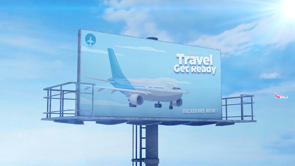Travel Agency Billboard Mockup Pack Video Displays template preview