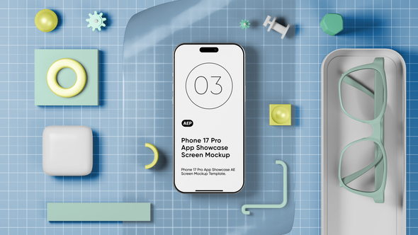 Phone 17 Pro App Showcase Screen Mockup Product Promo template preview