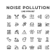 Set Line Icons of Noise Pollution 