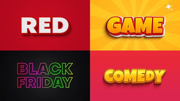 Text Effect 01 Titles template preview