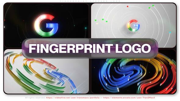 Fingerprint Strokes Logo Logo Stings template preview