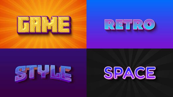 Text Effect - Retro Style 01 Titles template preview