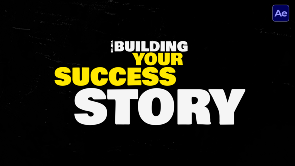 Text Kinetic Animation  AE Titles template preview