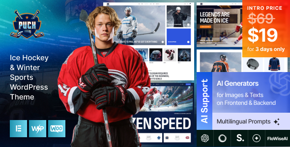 Puck – Ice Hockey & Winter Sports WordPress Theme Puck – Ice Hockey & Winter Sports WordPress Theme