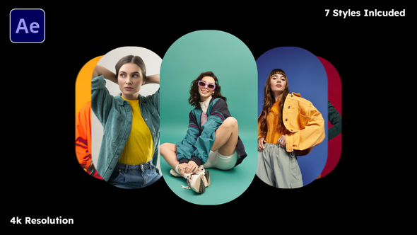 3D Carousel Slides Video Displays template preview