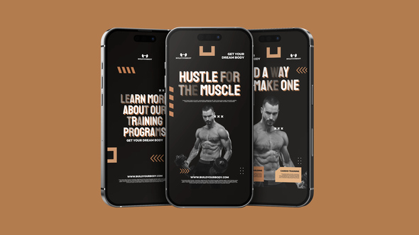 Gym Fitness Vertical Promo Product Promo template preview