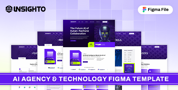 Insighto – AI Agency Technology Figma Template by Occidensential