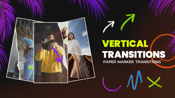 Vertical Transitions Elements template preview