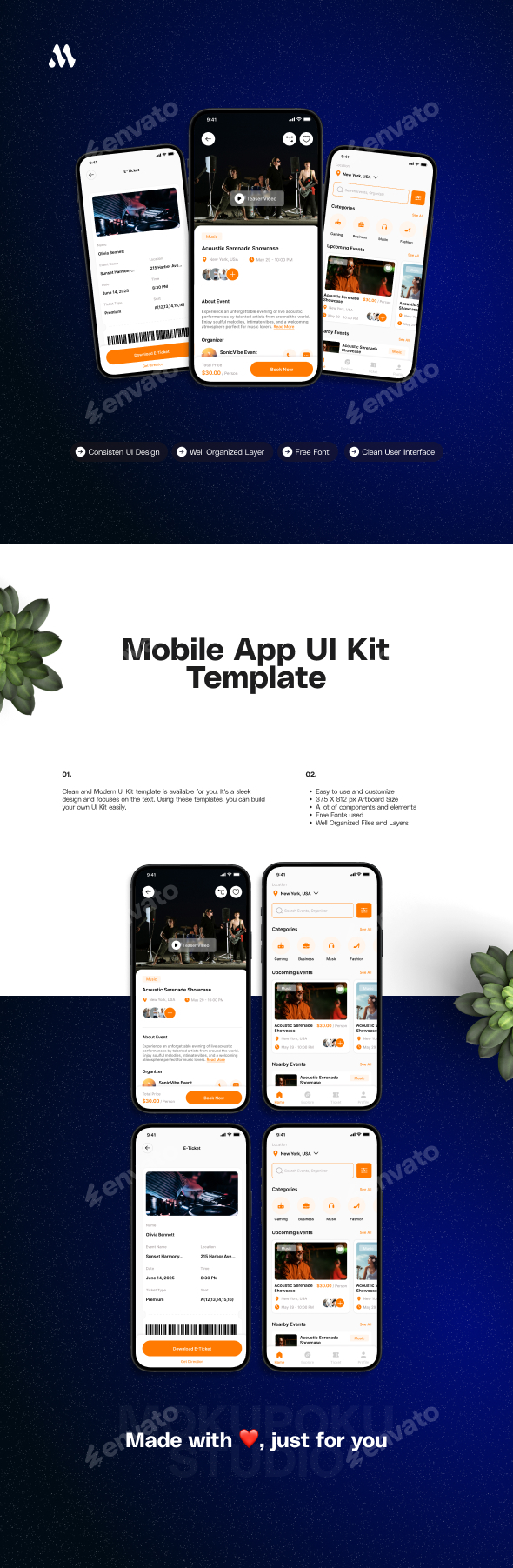 Event Booking - Mobile App UI Kit