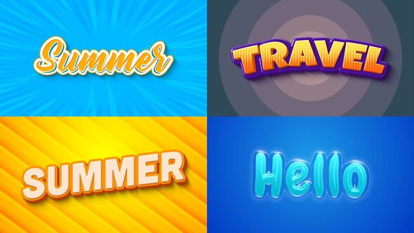 Text Effect - Travel Style Titles template preview