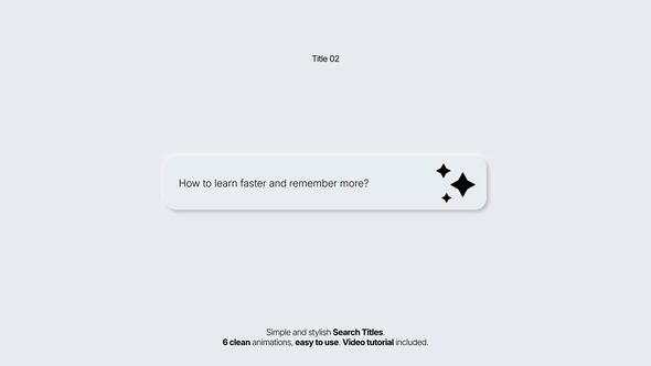 Search Titles | After Effects Titles template preview