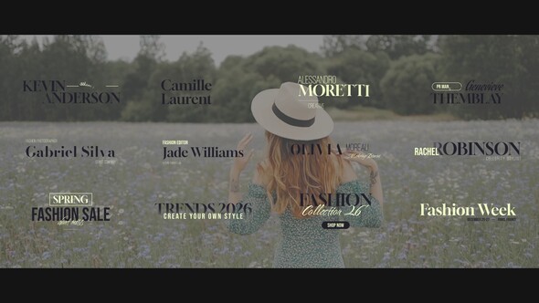 Fashion Lower Thirds Elements template preview