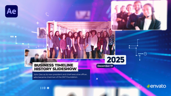 Corporate Timeline History Slideshow Video Displays template preview