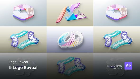 Logo Reveal - 5 Logo Reveal After Effects Project Files Product Promo template preview