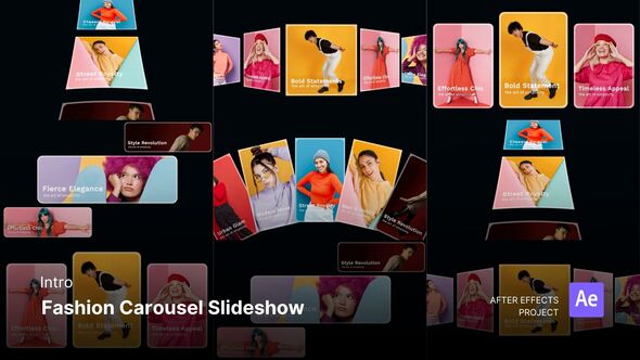 Logo Reveal - Fashion Carousel Slideshow After Effects Project Files Product Promo template preview