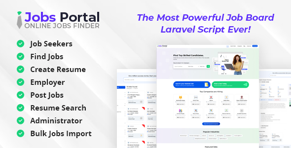 Jobs Portal - Job Board Laravel Script