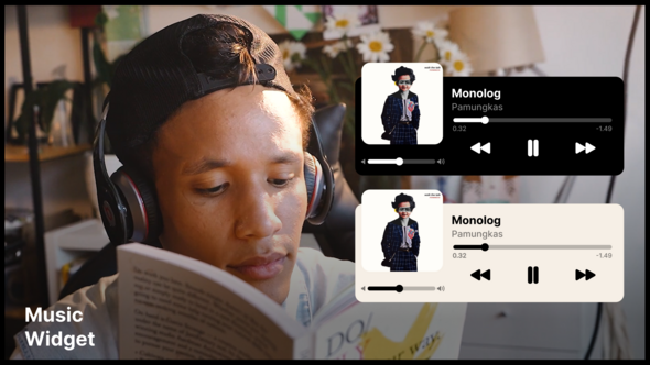 Music Widget Video Displays template preview