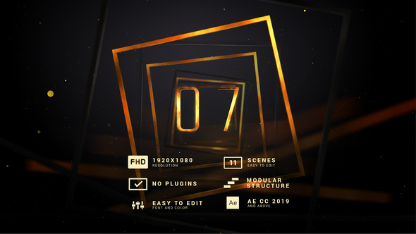 Geometry | Shape and Lines Countdown Constructor Elements template preview