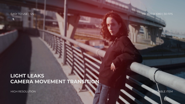 Light Leaks Camera Movement Transition Elements template preview