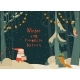 Magical Winter Forest at Night With Santa Claus 