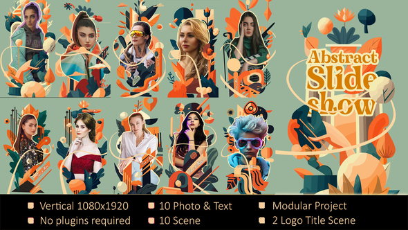 Abstract Slideshow Video Displays template preview