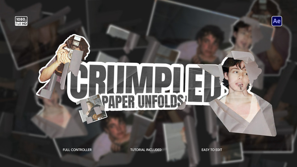 Crumpled Paper Unfold Openers template preview