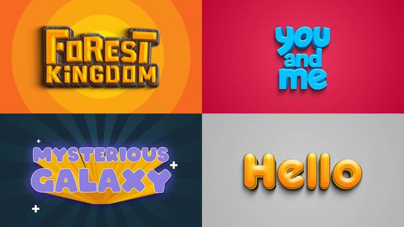 Text Effect - Cartoon Style 02 Titles template preview
