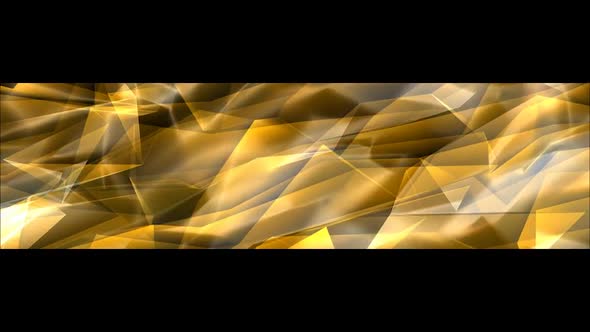 Gold Shine Polygonal Background Loop Ultra Wide