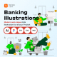 Modern Banking & Finance Illustration Pack for UI/UX 