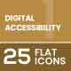 25 Digital Accessibility Flat Multicolor Icons 