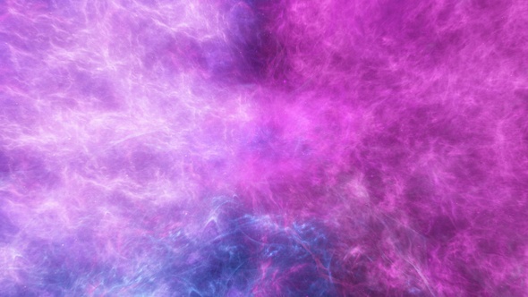 Travel Through Abstract Colorful Blue and Purple Space Nebula