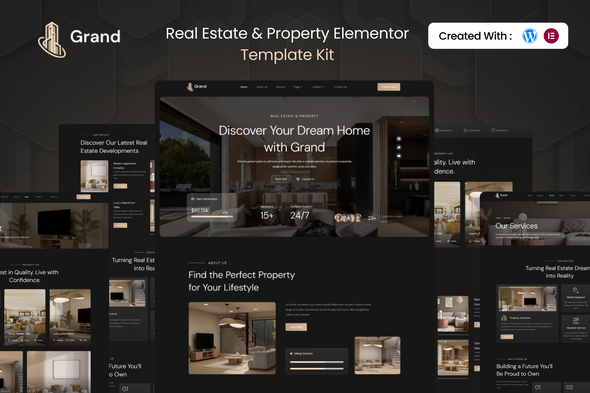 Grand - Real Estate & Property Elementor Template Kit
