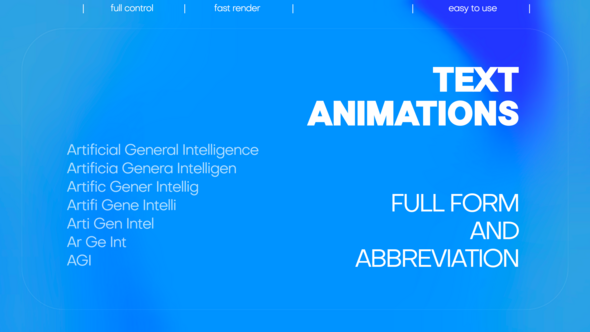 Text Animations | Abbreviation and Full form Titles template preview