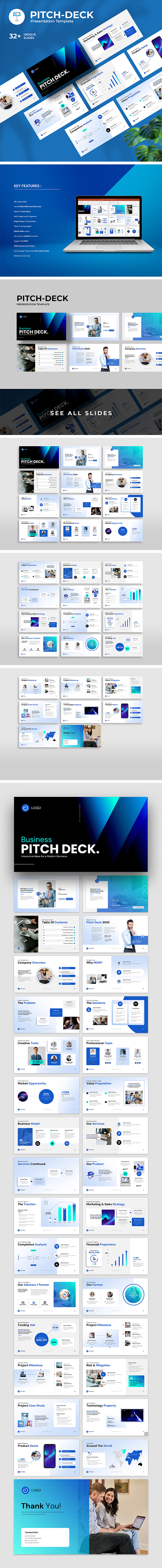 Business Pitch Deck Keynote Key Presentation Template