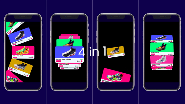 Vertical Carousel Slides Video Displays template preview