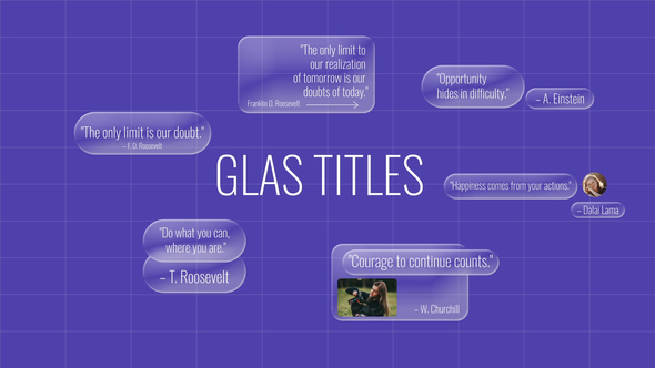 Glass Titles Titles template preview