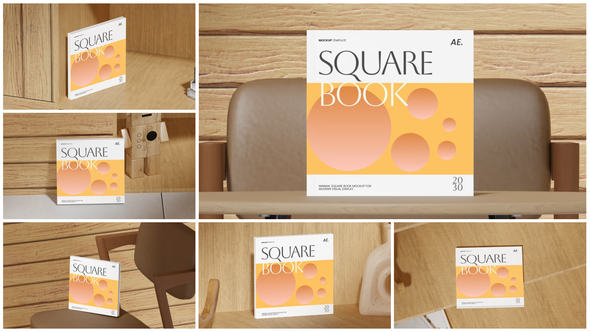 Square Book Mockup Product Promo template preview