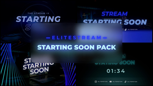 Stream Starting Soon Pack broadcast-packages template preview