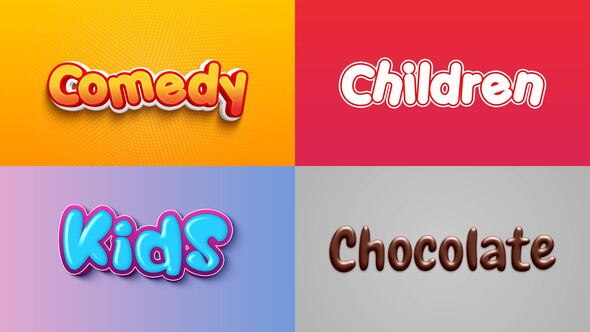 Text Effect - Kid Style 02 Titles template preview
