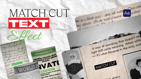 Match Cut for After Effects Titles template preview