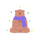 Bear in a Meditative Pose 