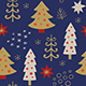 Seamless Pattern with Christmas Tree 