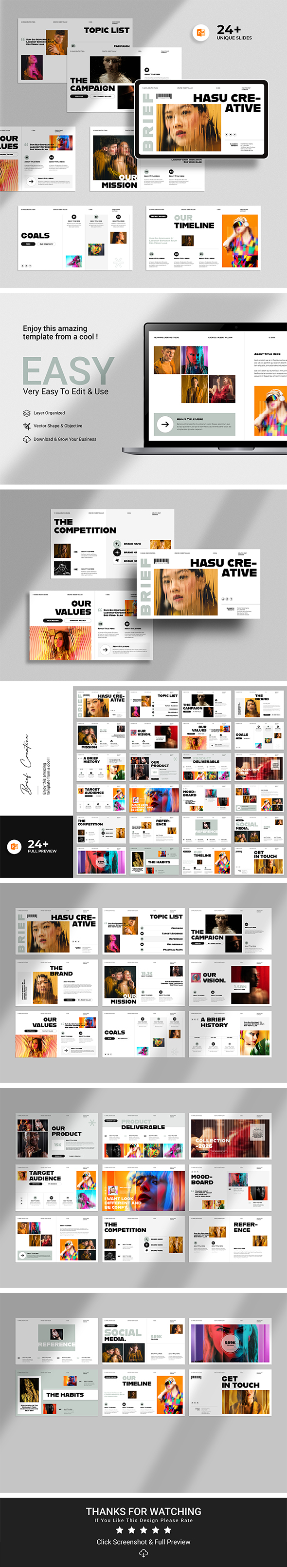 Hasu Creative Brief PowerPoint Presentation Template
