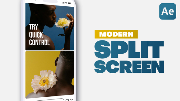 Vertical Modern Split Screen Video Displays template preview