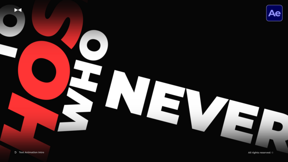 Text Animation Intro  AE Titles template preview