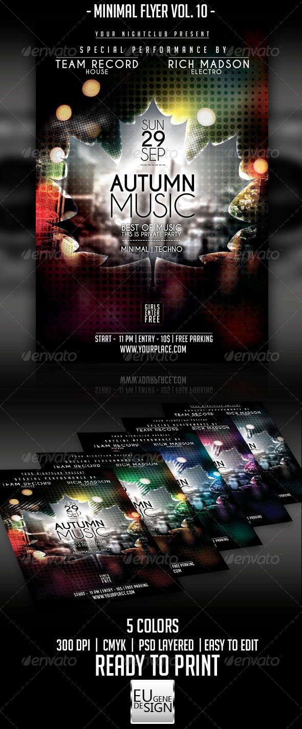 Minimal Flyer Vol. 10 - Clubs & Parties Events