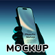 iPhone Pro with Hand Backlight Mockup Set 