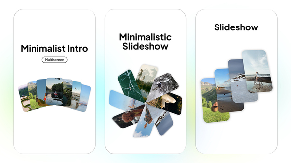 Vertical Minimalistic Slideshow Video Displays template preview